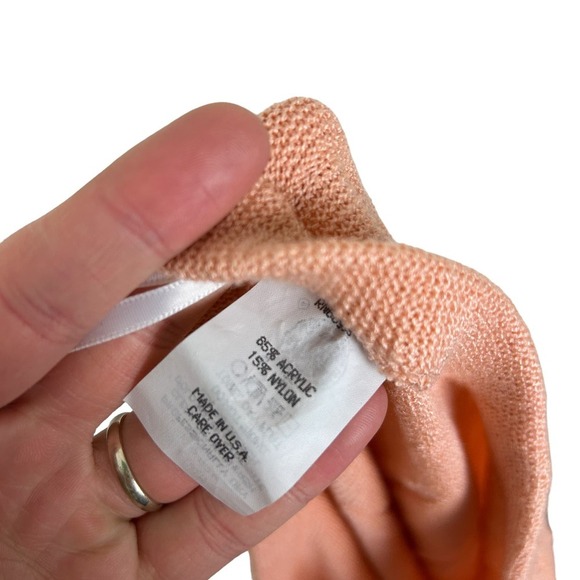 Vintage Union Made Blush Pink Pleated Knit Midi Skirt M/L - Picture 3 of 4